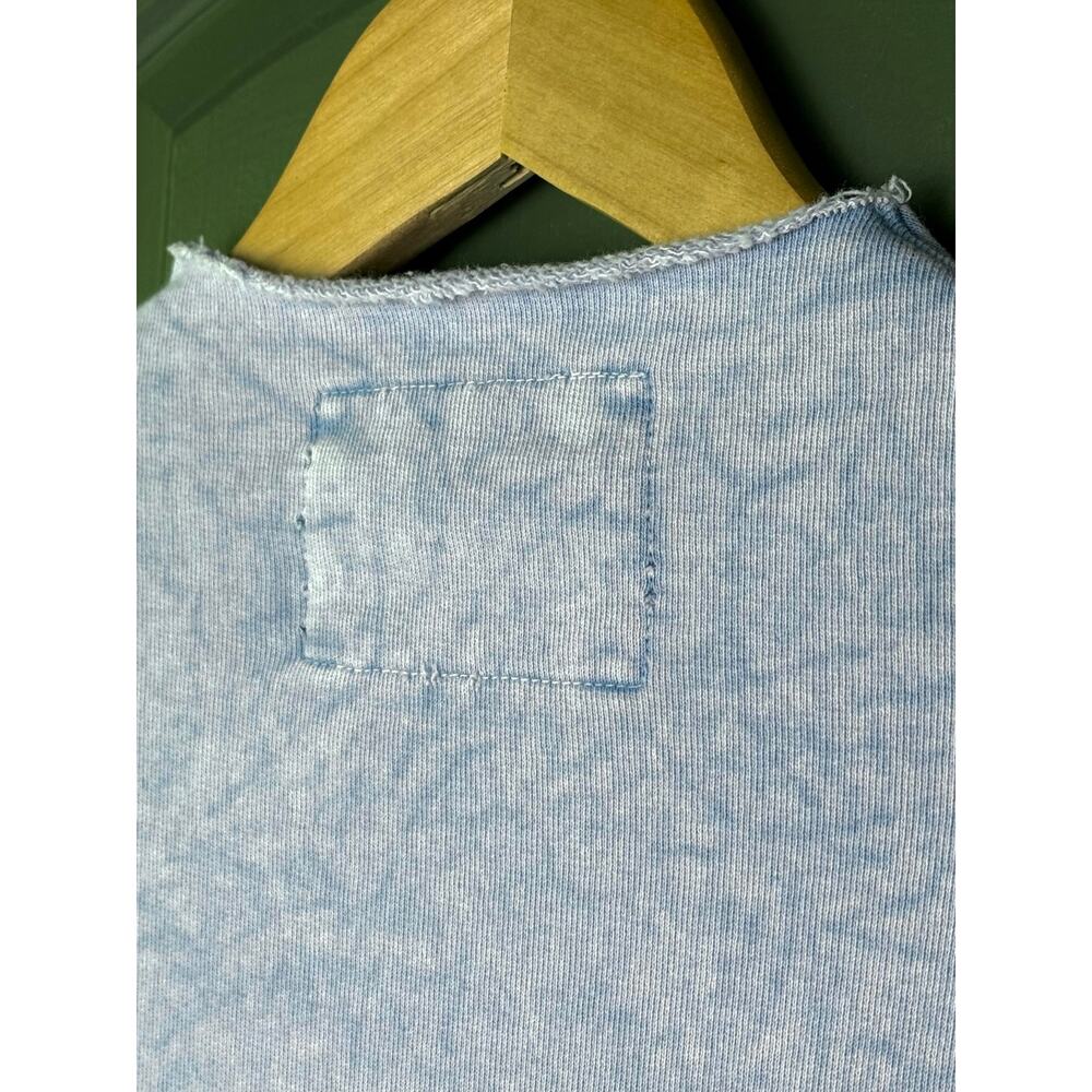 NWOT Frank & Eileen Effie Triple Fleece Funnel Neck Capelet Blue Mineral Small - Picture 7 of 9